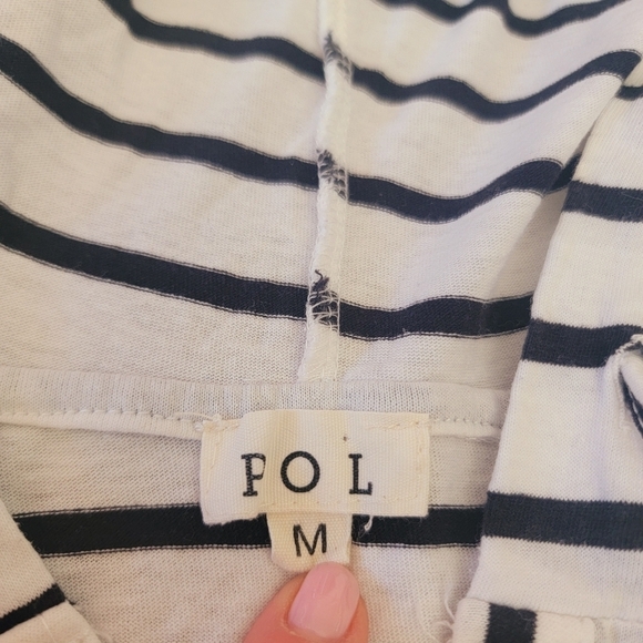 Pol Striped Hooded Top M - Picture 3 of 8